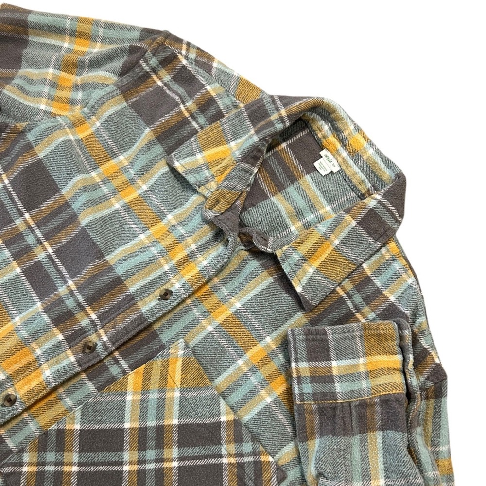 Aerie Plaid Flannel Button Shirt Oversized Cabin Core Indie Sleaze Grunge